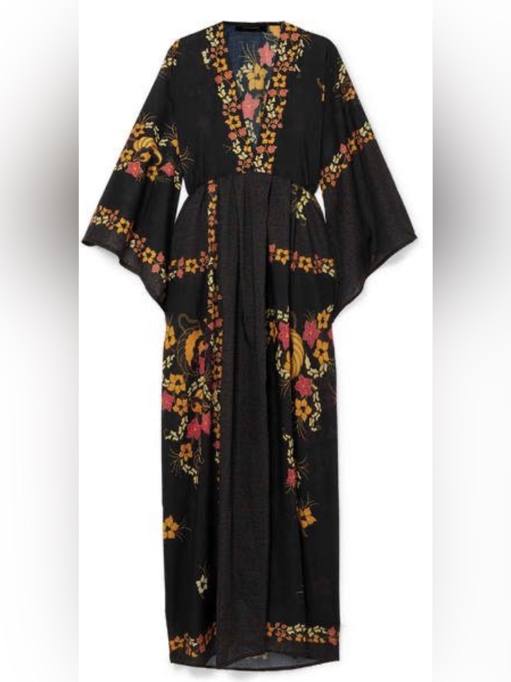 Celia Dragouni kimono floral maxi dress, M - Picture 3 of 9
